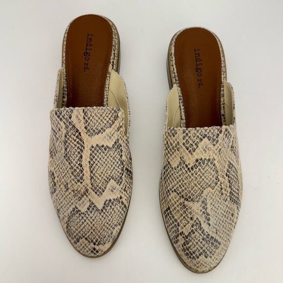 indigo rd. Gray Snake Skin Fabric Textured Lightweight Slip On Loafers Sz 7.5 - Picture 4 of 9